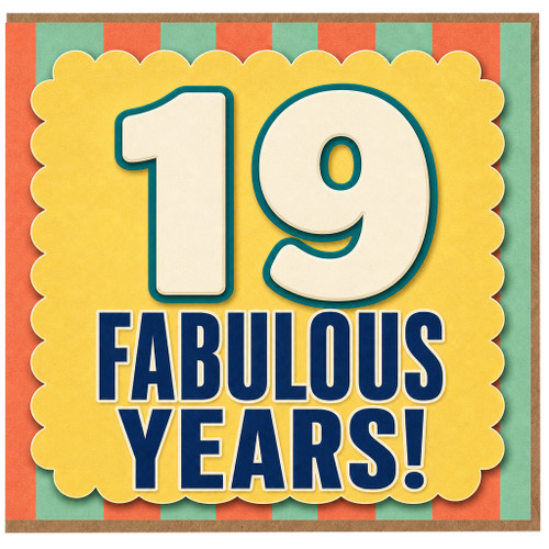 19th Birthday Card, Fabulous Years!