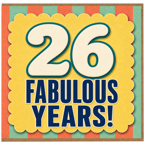 26th Birthday Card, Fabulous Years Card