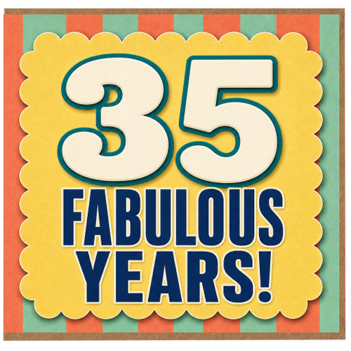 35th Birthday Card, Fabulous Years