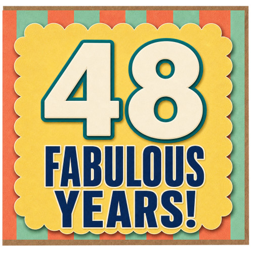 48th Birthday Card, Fabulous Years