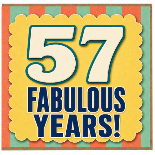 57th Birthday Card, Fabulous Years