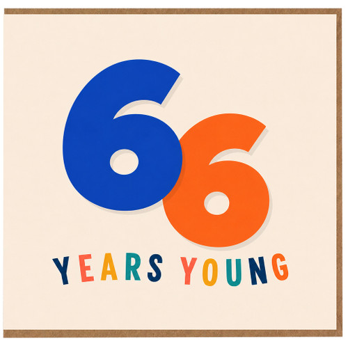 66th Birthday Card, 66 Years Young Card