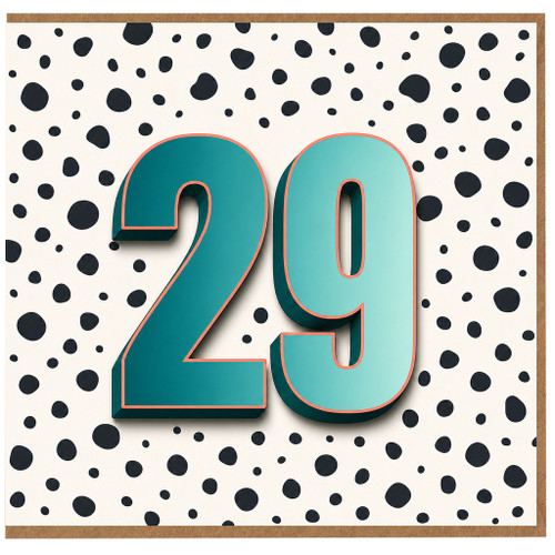29th Birthday Card, 29 Today Birthday Card