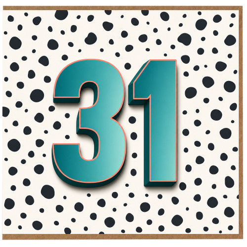 31st Birthday Card, 31 Birthday Card