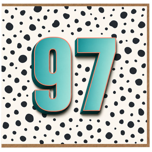 97th Birthday Card, 97 Today Number Card