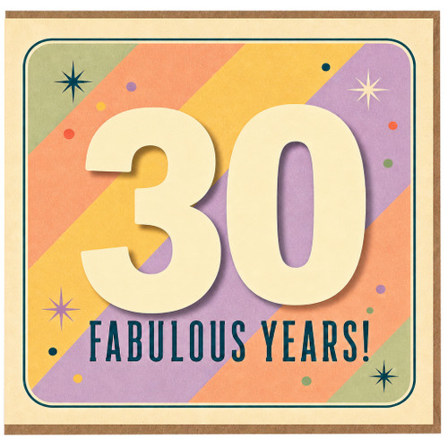 30th Birthday Card, 30 Fabulous Years Card