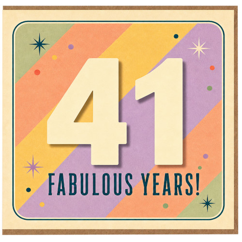 41st Birthday Card, 41 Fabulous Years!