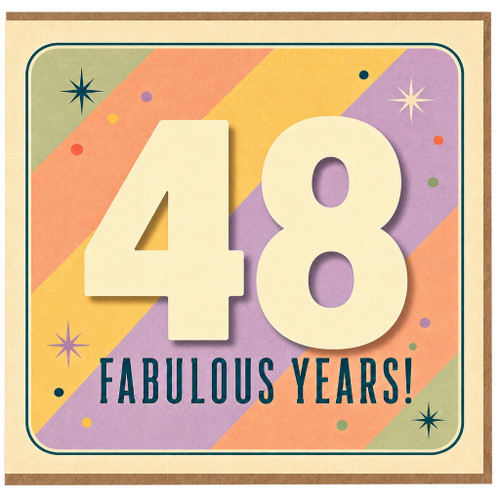48th Birthday Card, Fabulous Years