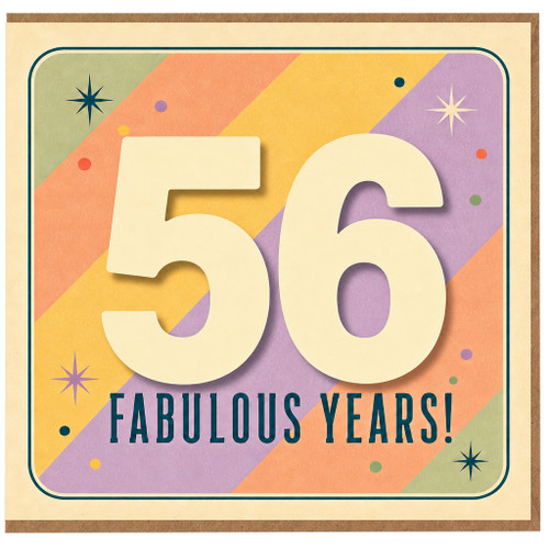56th Birthday Card, Fabulous Years!