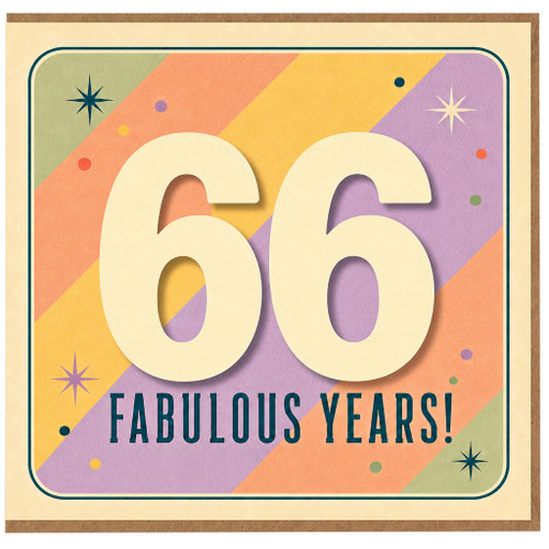66th Birthday Card, 66 Fabulous Years!
