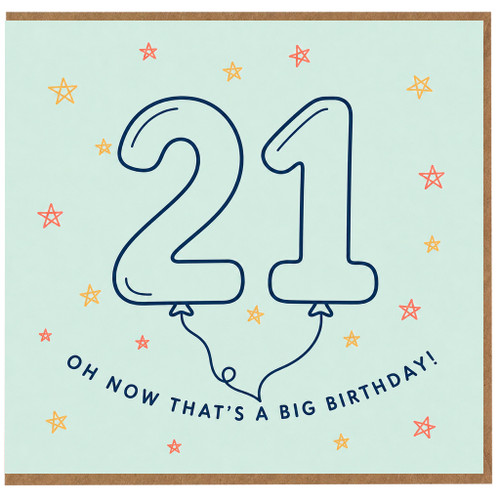 21st Birthday Card, Oh Now That's a Big Birthday Card