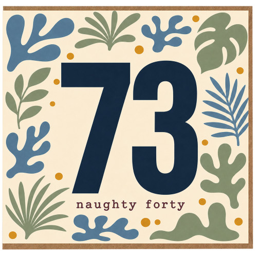73rd Birthday Card, Naughty Forty