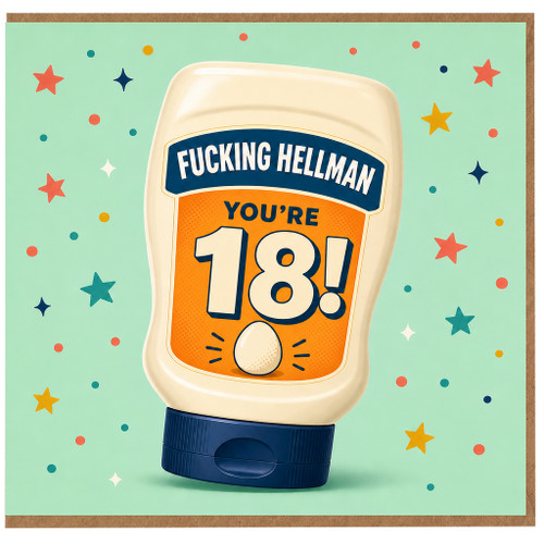18th Birthday Card, Funny Rude 18th Birthday Card for Him or Her