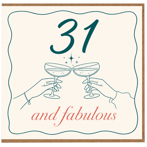 31st Birthday Card, 37 and Fabulous Card