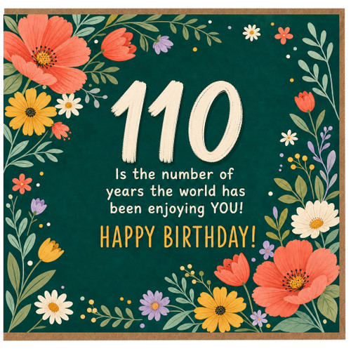 110th Birthday Card