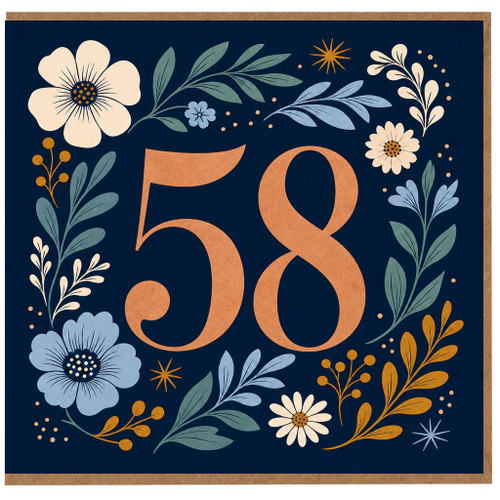 58th Birthday Card