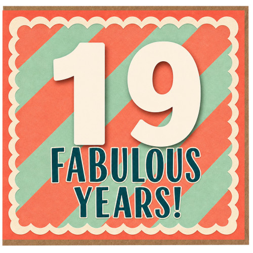 19th Birthday Card, Fabulous Years