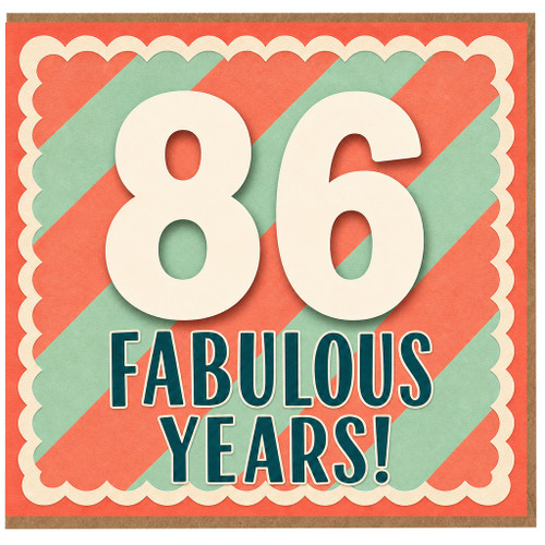 86th Birthday Card, Fabulous Years Card