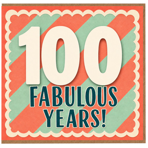 100th Birthday Card, Fabulous Years!