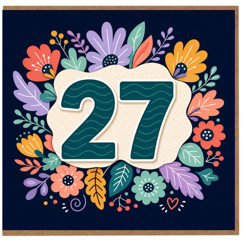 27th Birthday Card