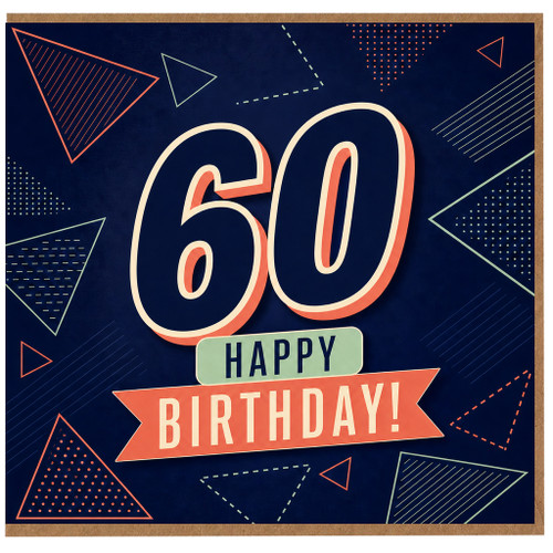 60th Birthday Card, Happy Birthday 60 Card