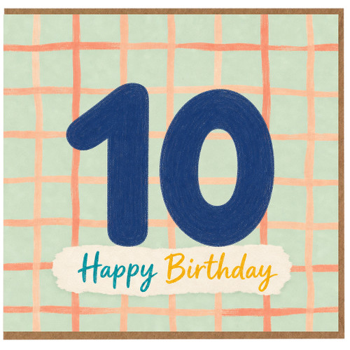 10th Birthday Card, Happy Birthday Card