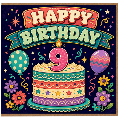 9th Birthday Card