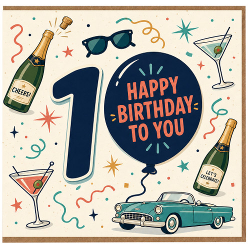1st Birthday Card, Happy Birthday To You Party Card