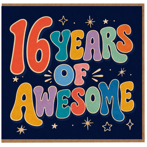 16th Birthday Card, 16 Years of Awesome Card