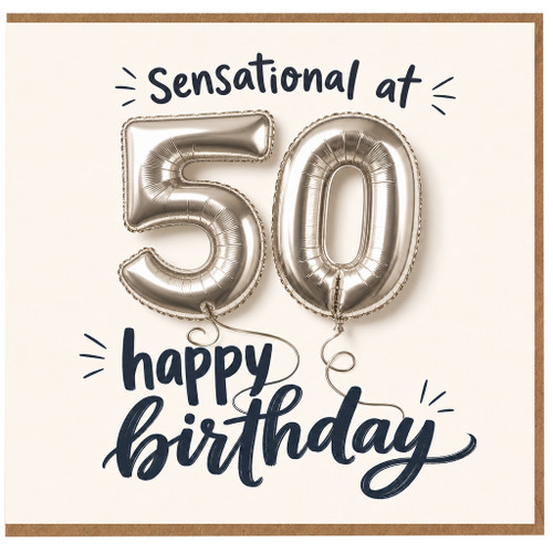 50th Birthday Card, Sensational at 50 Happy Birthday Card
