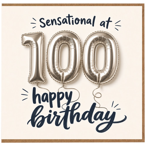 100th Birthday Card, Sensational at 100 Happy Birthday