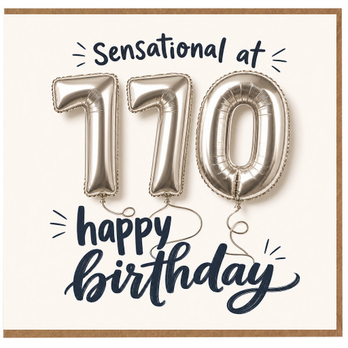 110th Birthday Card, Sensational at 170 Happy Birthday Card