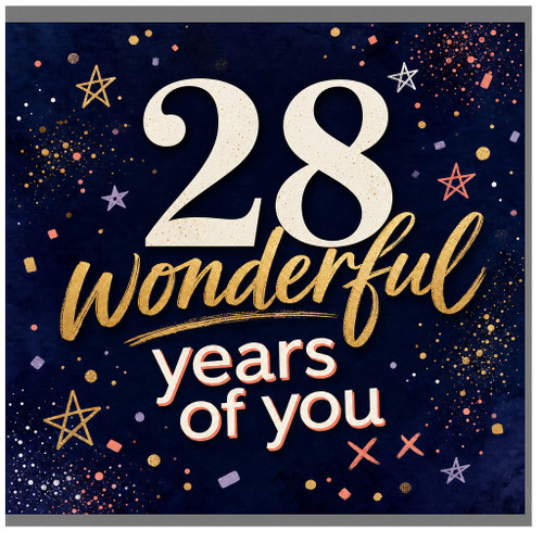 28th Birthday Card, 28 Wonderful Years of You Card