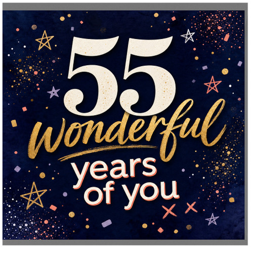 55th Birthday Card, Wonderful 55 Years of You Card