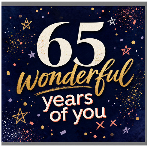 65th Birthday Card, Wonderful 65 Years Of You Card