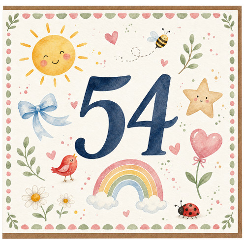 54th Birthday Card