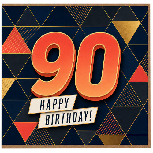 90th Birthday Card, Happy Birthday Card for 90 Year Old