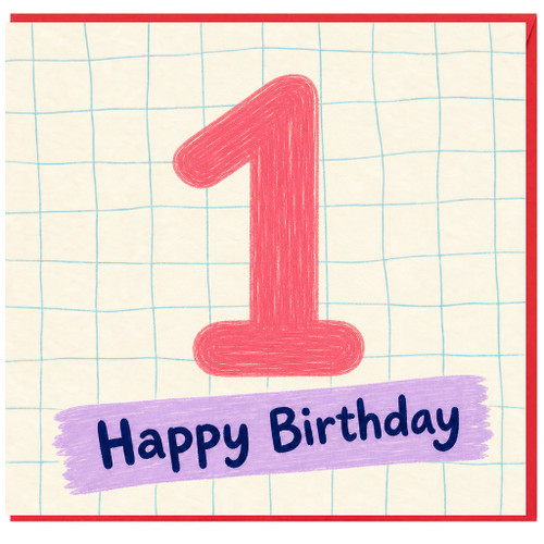 1st Birthday Card, Happy Birthday Card