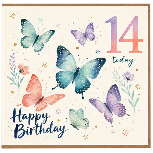 14th Birthday Card, Happy Birthday Card for 14 Year Old