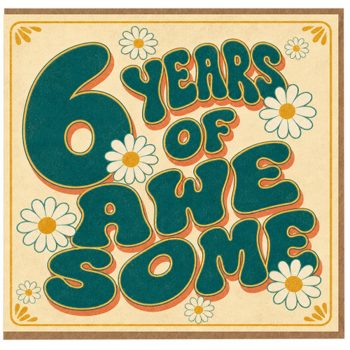 6th Birthday Card, 60 Years of Love Card
