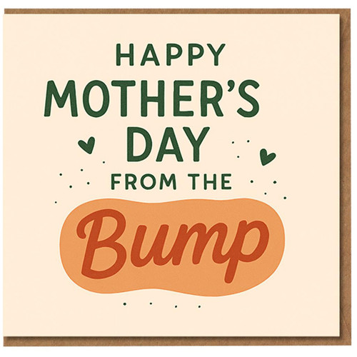 Mother's Day Card From the Bump - Cute Hearts Design for Mum-to-Be