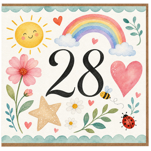 28th Birthday Card