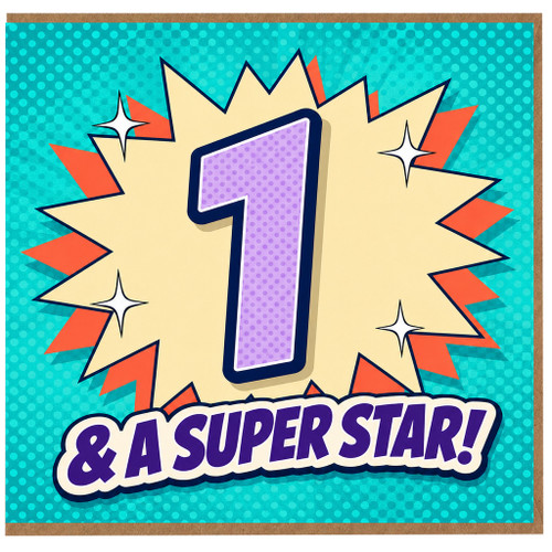 1st Birthday Card, And A Superstar!