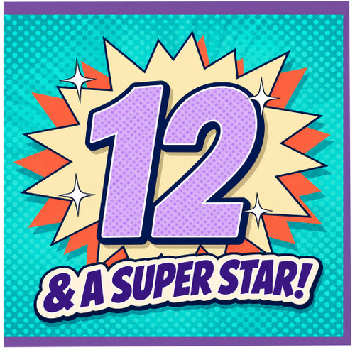 12th Birthday Card, & A Super Star Comic Style Card