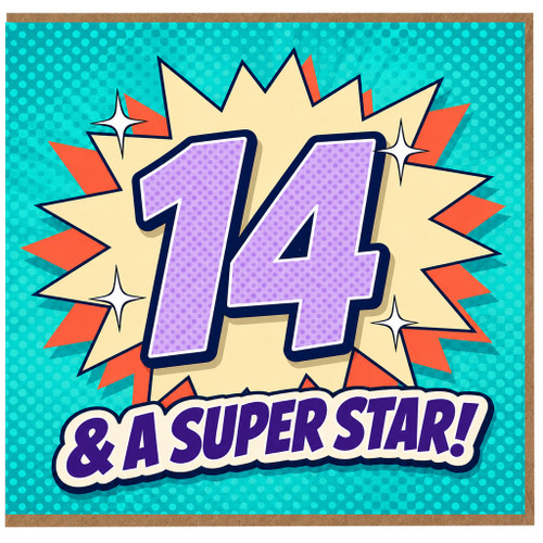 14th Birthday Card, For A Superstar