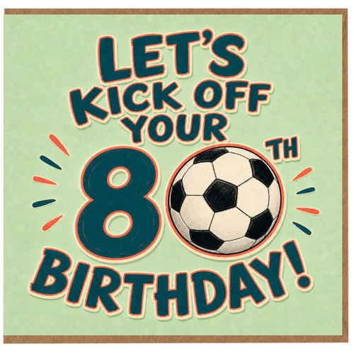 8th Birthday Card, Let's Kick Off Your 8th Birthday Card