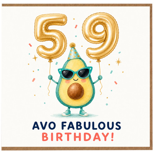 59th Birthday Card, Avo Fabulous Birthday Card