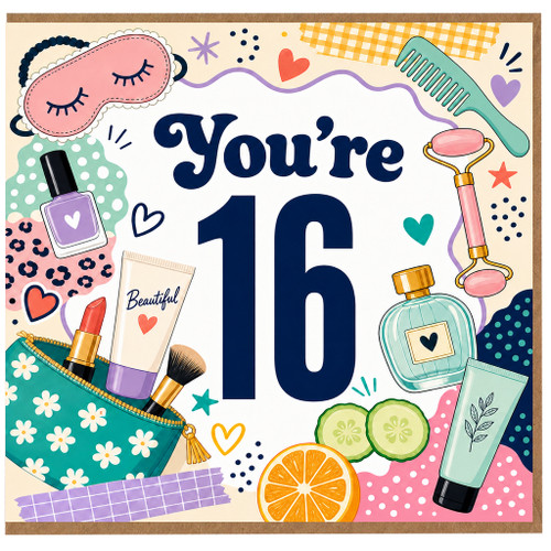 16th Birthday Card, You're 16 Beauty Themed Card