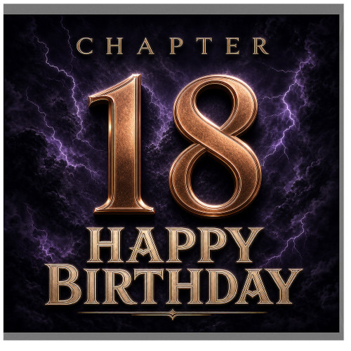 18th Birthday Card, Chapter 18 Happy Birthday Card