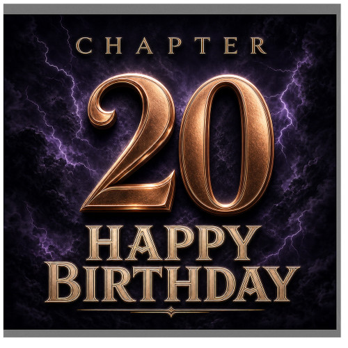 20th Birthday Card, Chapter 20 Happy Birthday Card